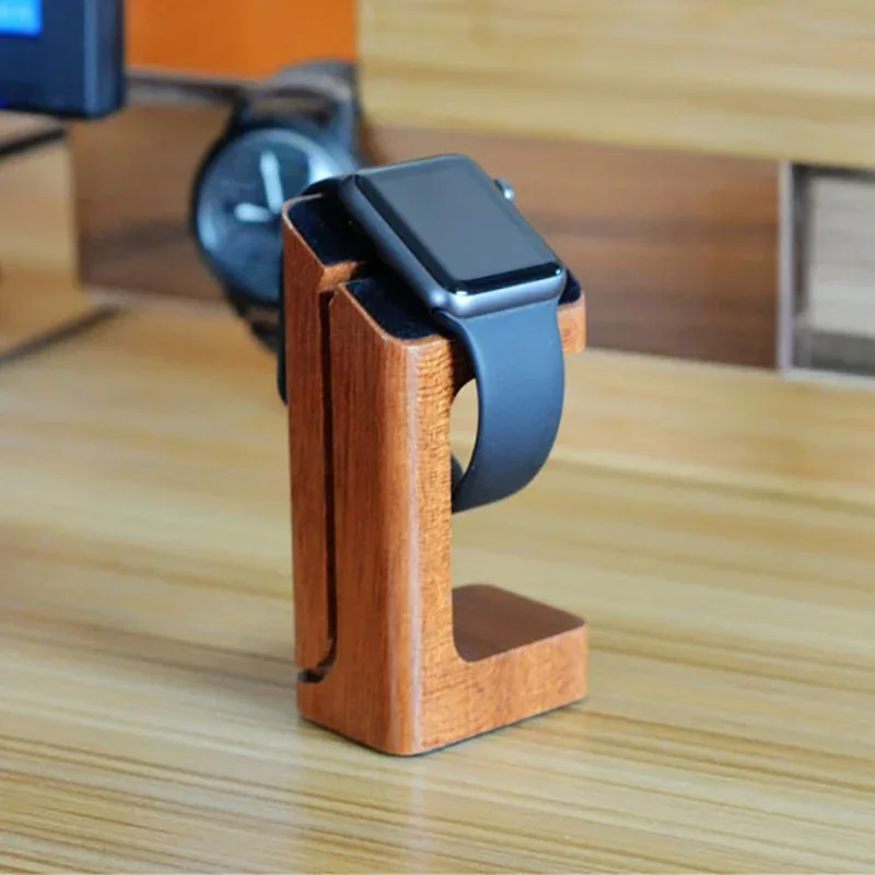 Soporte de madera para cargado - Apple Smartwatch Accessories reseña y precio