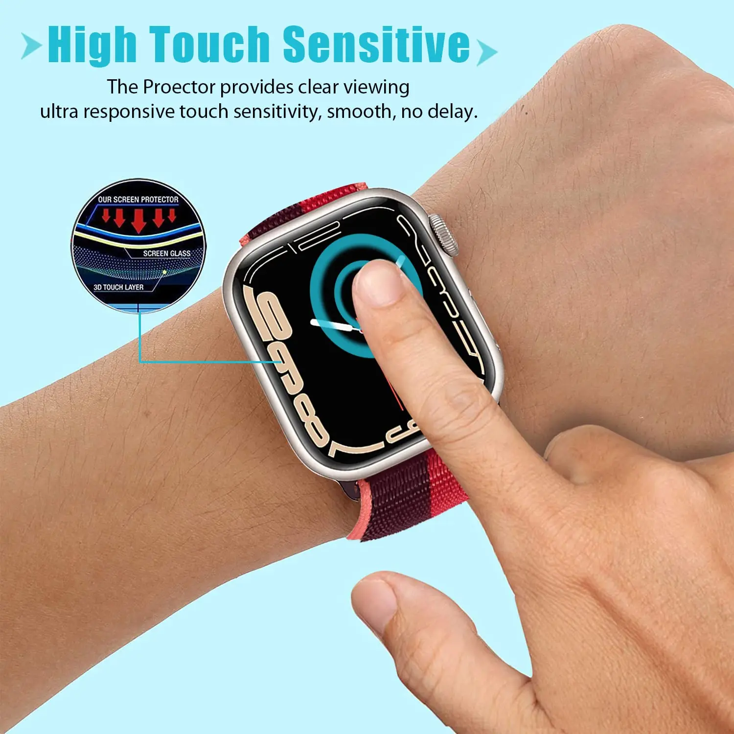 Vidrio templado 3D para Apple  - Apple Smartwatch Accessories reseña y precio